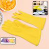 Multipurpose Rubber Cleaning Gloves: Reusable, Wet & Dry Use (1 Pair)