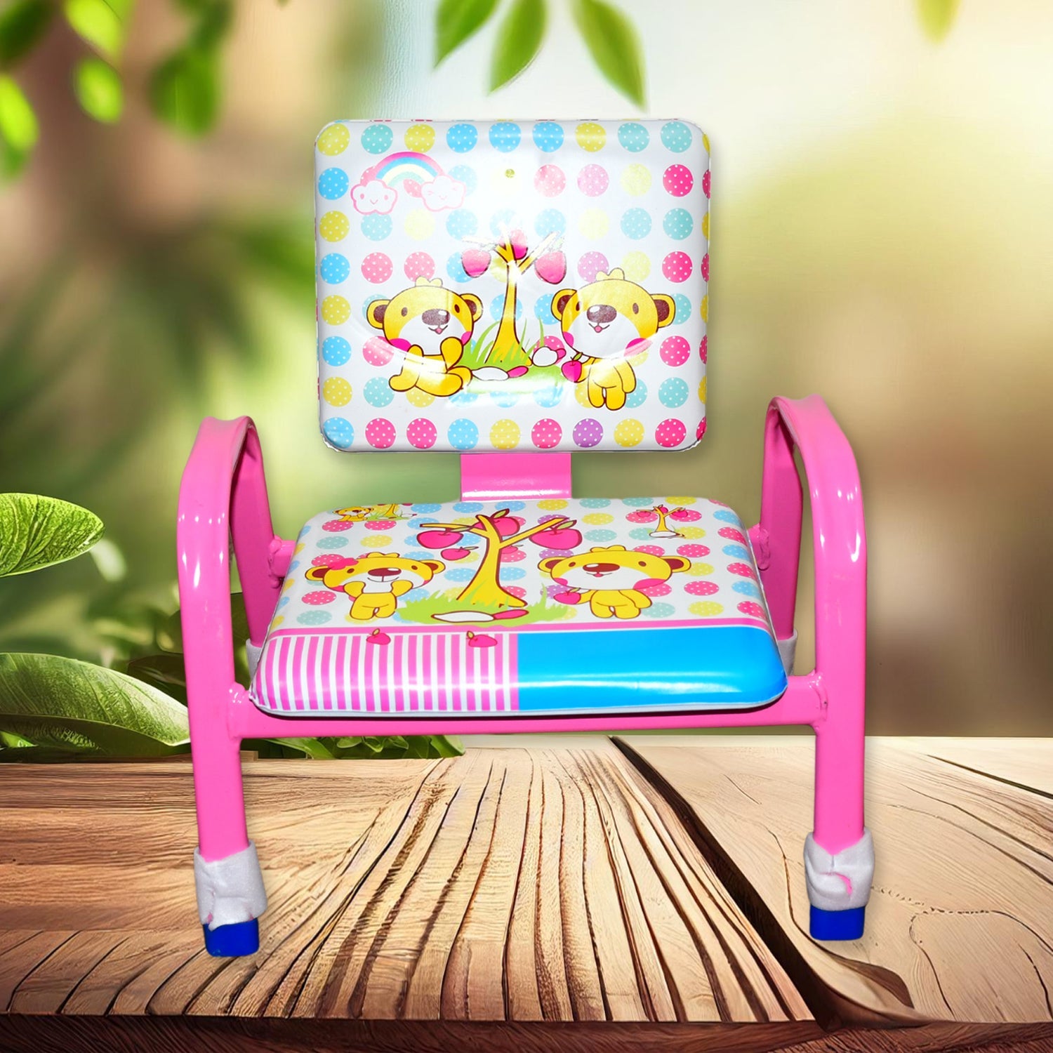 Cartoon Baby Chair Strong Steel Cushion & Comfortable Baby Chair High Quality Chair (1 Pc)