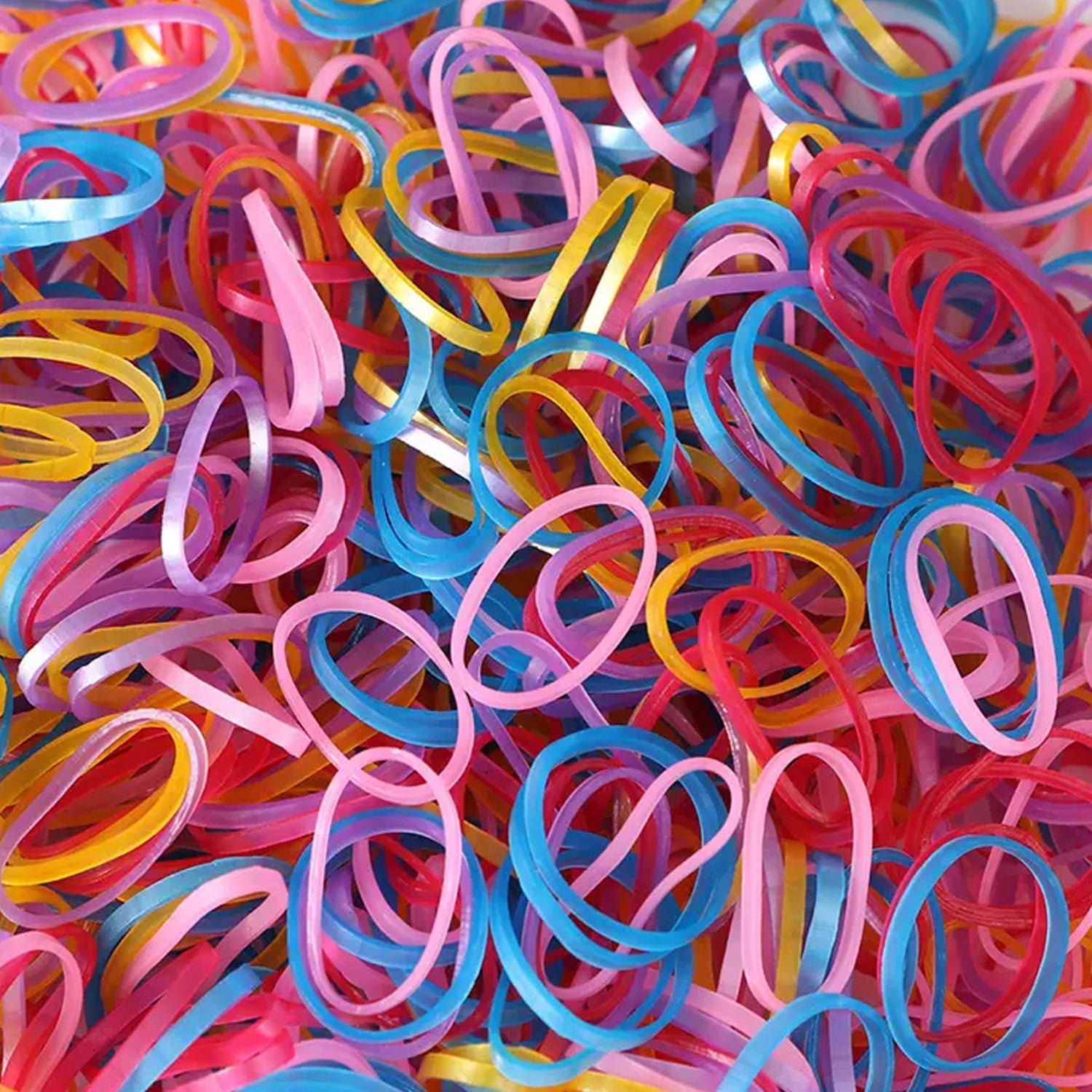 4357 Rubber Band For Office/Home and Kitchen Accessories Item Products, Elastic Rubber Bands, Flexible Reusable Nylon Elastic Unbreakable, For Stationery, School  Multicolor (1 Inch, 50 GM)