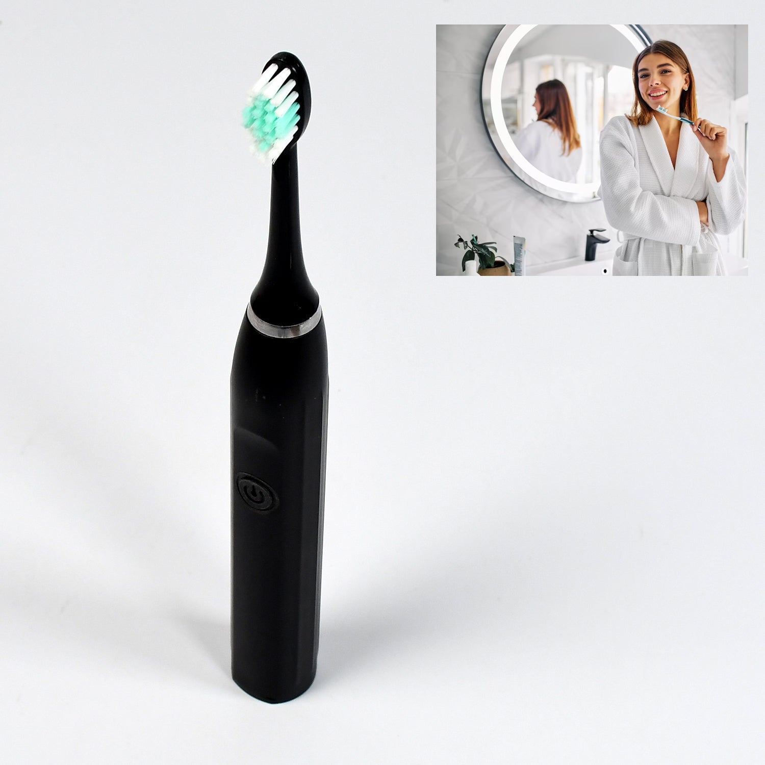 7323 ELECTRIC TOOTHBRUSH FOR ADULTS AND TEENS, ELECTRIC TOOTHBRUSH BATTERY OPERATED DEEP CLEANSING TOOTHBRUSH WITH EXTRA BRUSH HEADS 