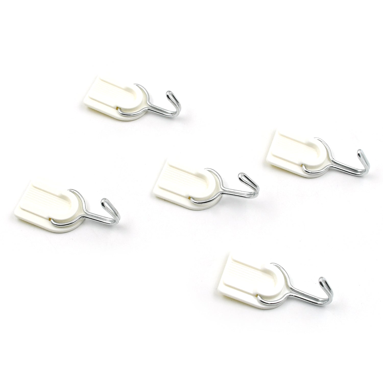 4263 Multipurpose Strong Hook Self-Adhesive hooks for wall Heavy Plastic Hook, Sticky Hook Household For Home, Decorative Hooks, Bathroom & All Type Wall Use Hook, Suitable for Bathroom, Kitchen, Office (5 pc)