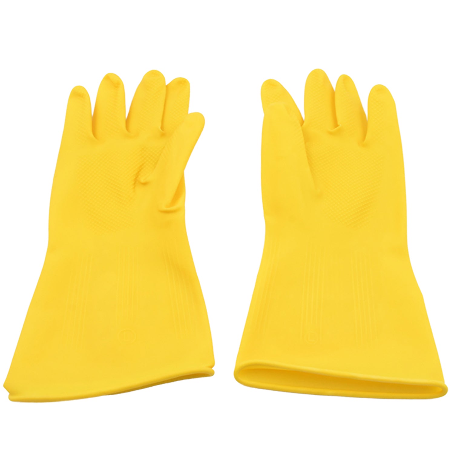 Multipurpose Rubber Cleaning Gloves: Reusable, Wet & Dry Use (1 Pair)