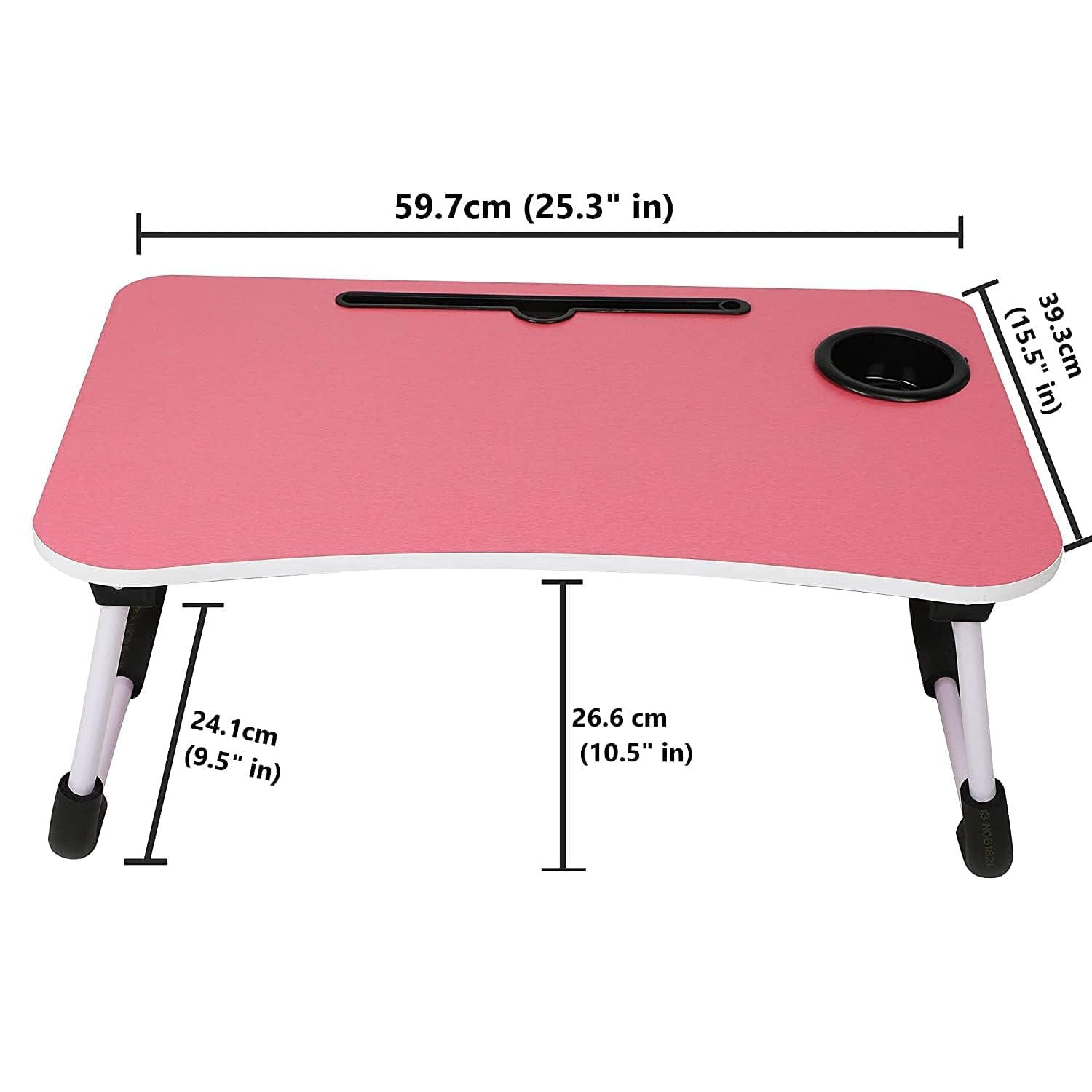 4494 Multi-Purpose Laptop Desk for Study and Reading with Foldable Non-Slip Legs Reading Table Tray , Laptop Table ,Laptop Stands, Laptop Desk, Foldable Study Laptop Table ( PINK ) 