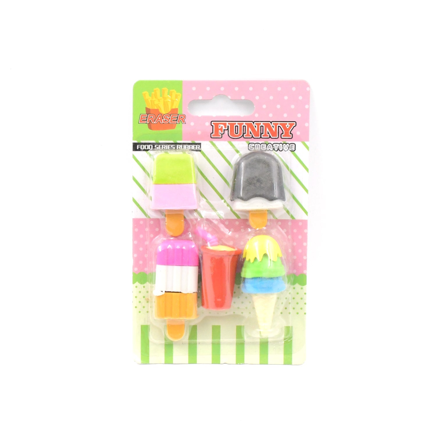 Mini Eraser Set for Kids (9 or 5 Pieces) - Fun Designs, Party Favors, School Prizes