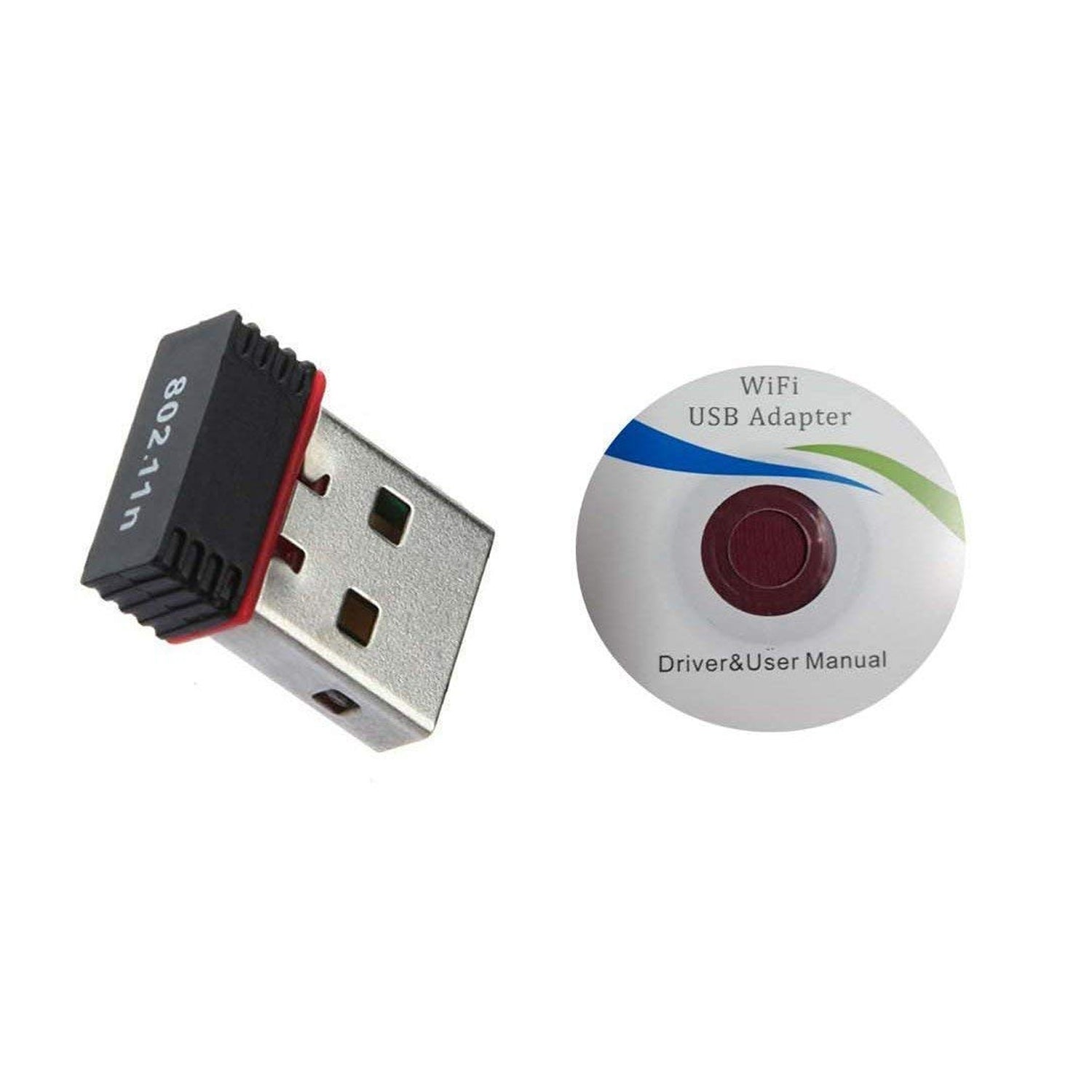 7224 Wi-Fi Receiver Wireless Mini Wi-Fi Network Adapter with with Driver Cd For Computer & Laptop And Etc Device Use 