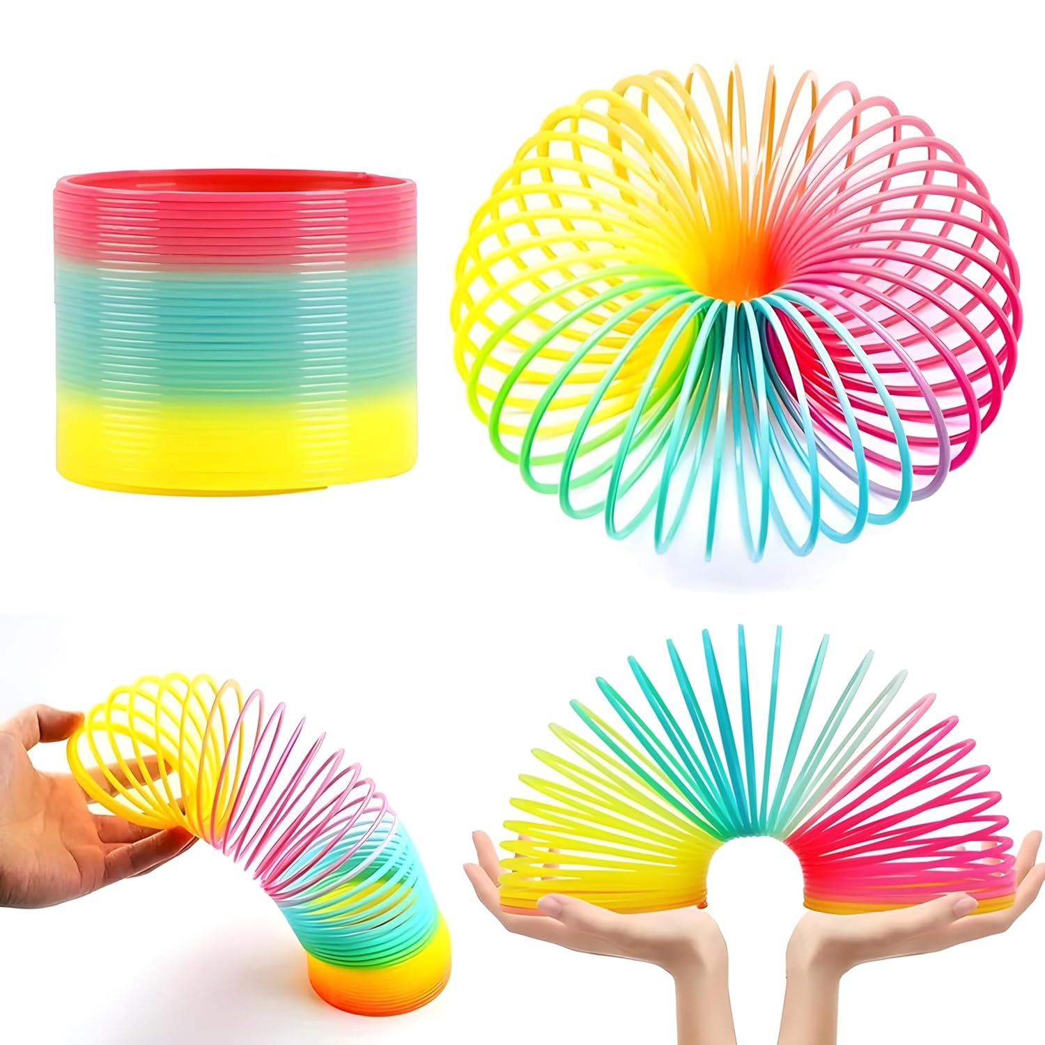 17744 Rainbow Spring, Rainbow Spring Toys, Slinky, Slinky Spring Toy, Toy for Kids, for Kids Adults of All Age Group, for Birthdays, Compact and Portable Easy to Carry (1 Pc)