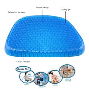 219 Cushion Seat Flex Pillow, Gel Orthopedic Seat Cushion Pad (Egg Sitter) 