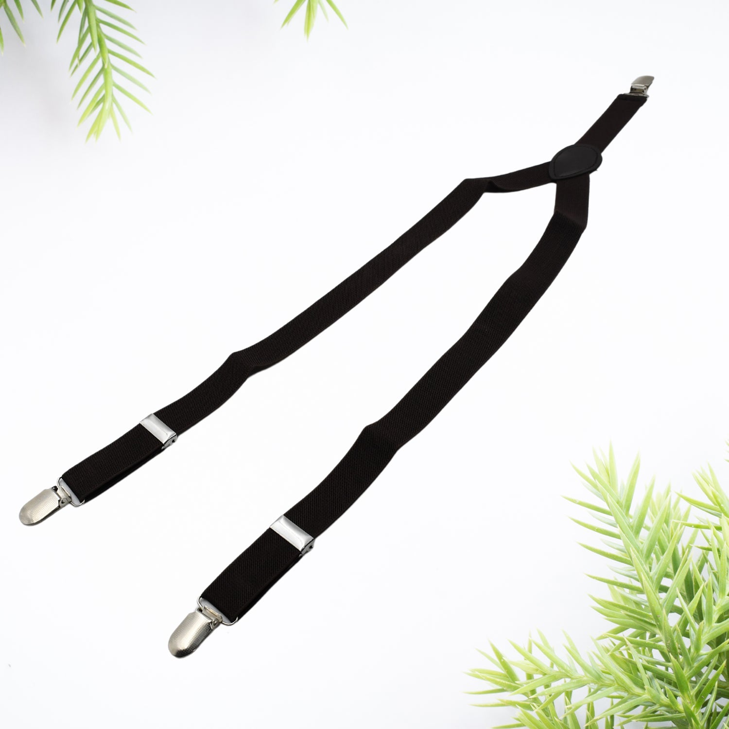 7300 Suspenders Adjustable - Elastic Y Shape Soild Color Suspender Metal Clip Elastic Casual and Formal Suspenders for MEN boys women girls