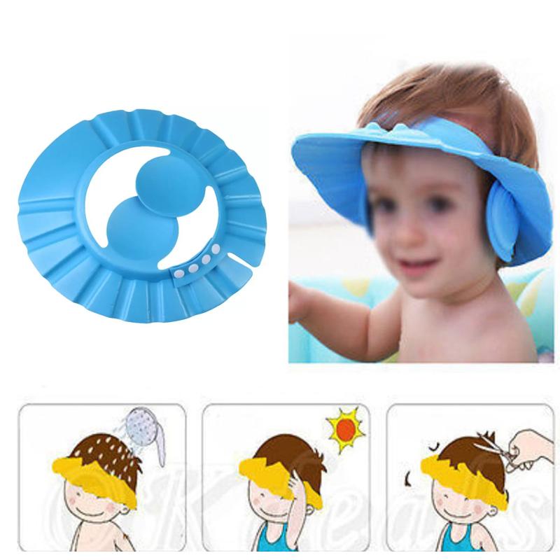 0378 Adjustable Safe Soft Baby Shower cap Videhlife