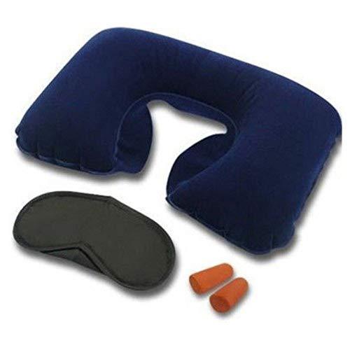 505 -3-in-1 Air Travel Kit with Pillow, Ear Buds & Eye Mask Videhlife WITH BZ LOGO