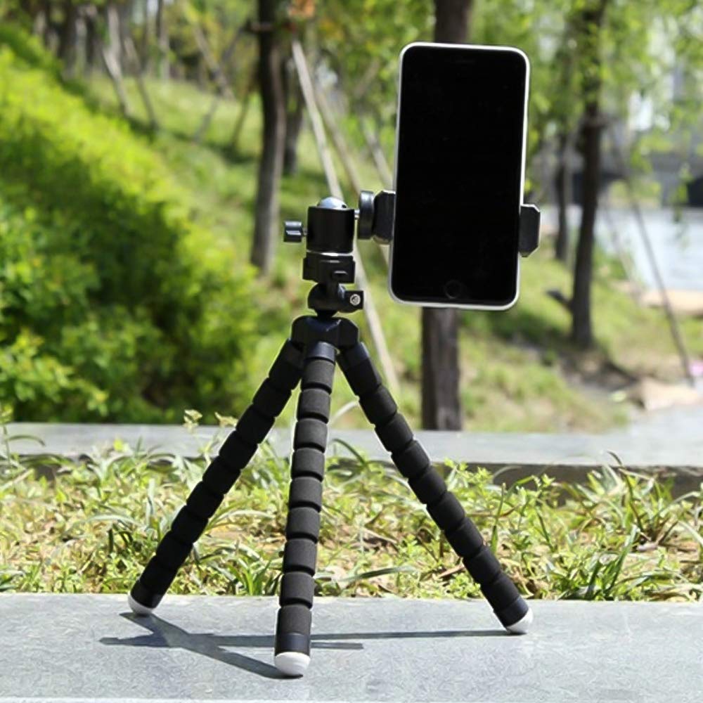 0266 Portable Mini Octopus Tripod Stand with Phone Holder for Live Selfie, Mobile Phone Portable and Adjustable Stent