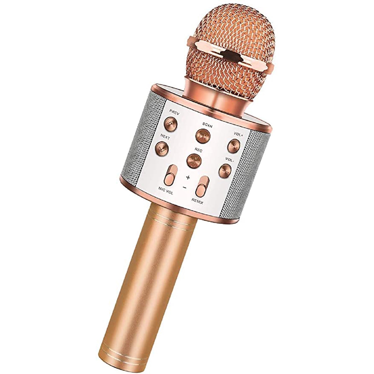 6438 Wireless Bluetooth Recording Condenser Handheld Microphone Bluetooth Speaker Audio Recording Karaoke with Mic (Multicolor 1 Pc) 